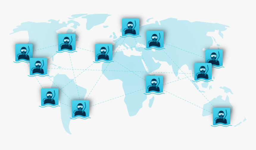 Map Of Project Aware Divers - Graphic Design, HD Png Download
