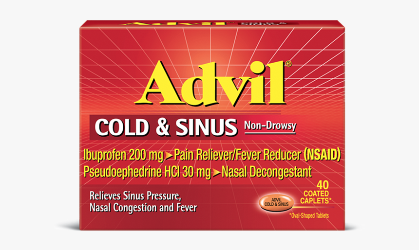 Advil Cold And Sinus, HD Png Download