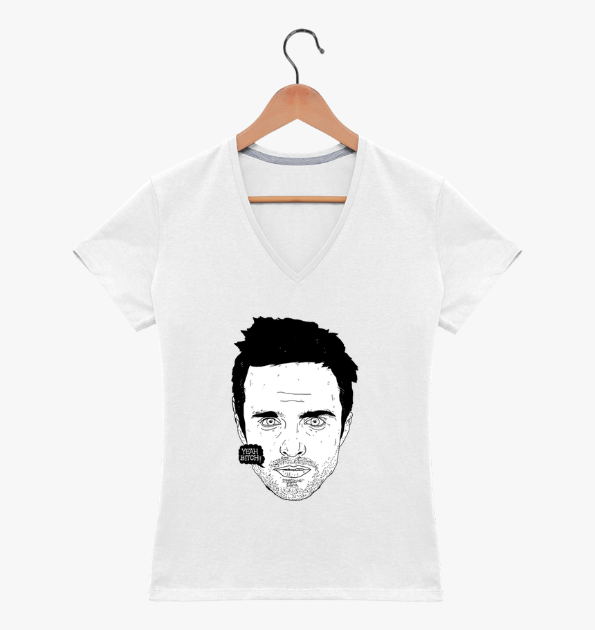 T-shirt Col V Femme 180 Gr Jesse Pinkman Par Nick Cocozza - Tee Shirt Je Veux Des Paillettes Dans Ma Vie, HD Png Download