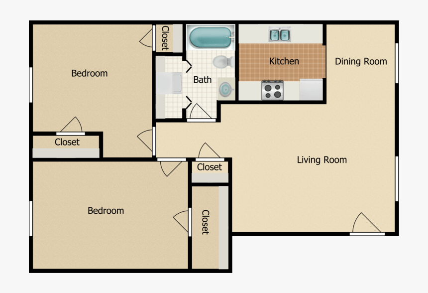 Thelee 2b1b 850 928770 - Floor Plan, HD Png Download
