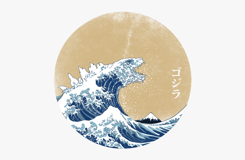 Hokusai Gojira, HD Png Download