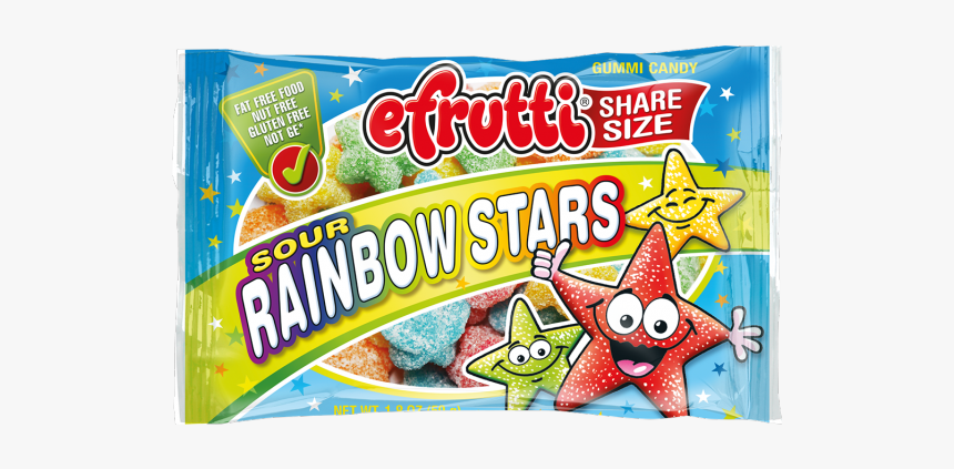 Efrutti Sour Rainbow Stars 50g, HD Png Download