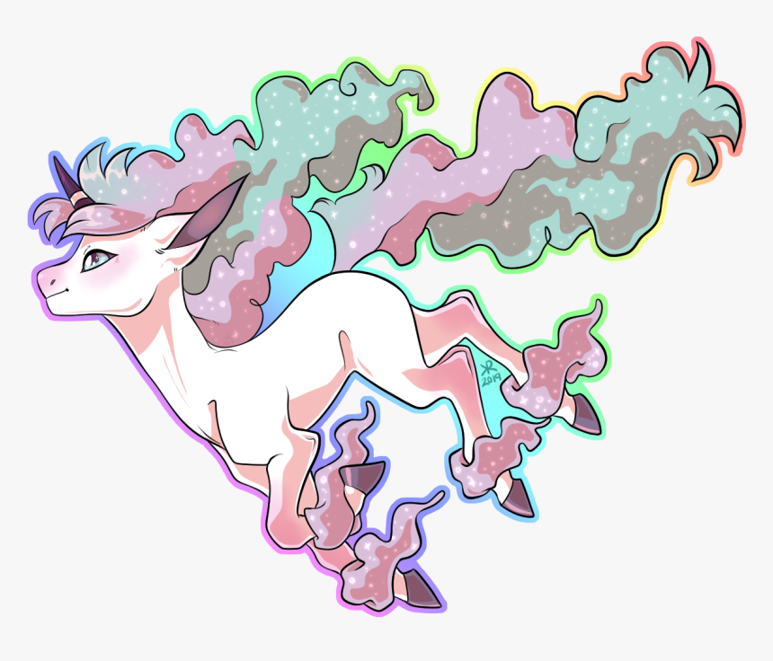 The Sweet Ponyta Itself Really Happy With This One - Cartoon, HD Png Download