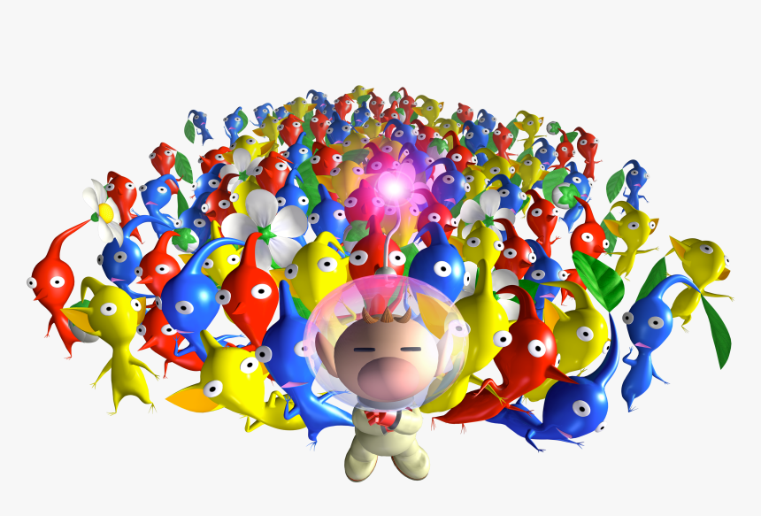 Olimar With Lots Of Pikmin, HD Png Download