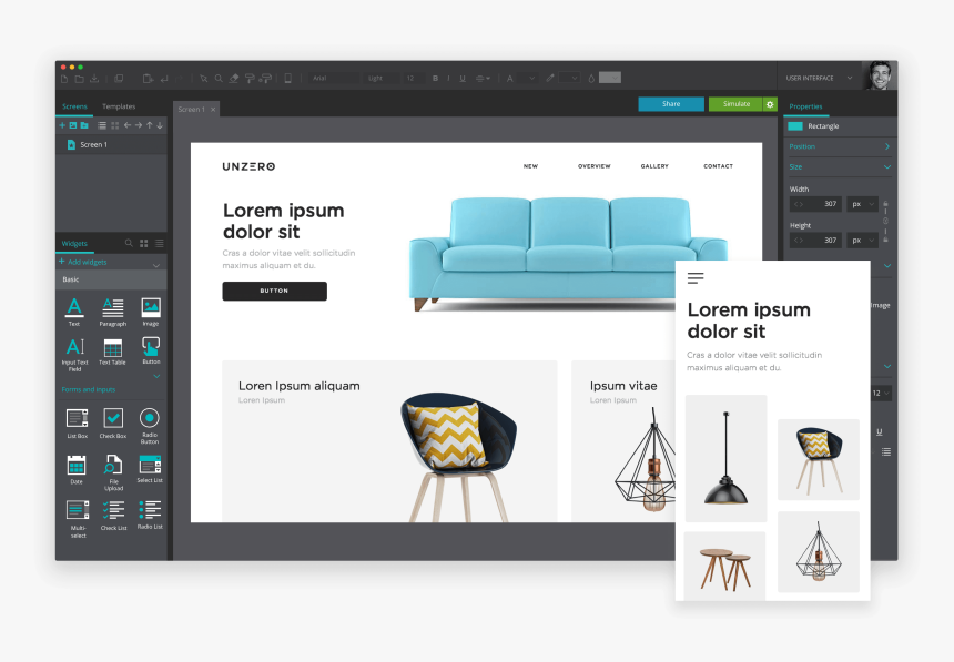 Free Wireframing Tool For Web And Mobile Apps - Website Prototyping, HD Png Download