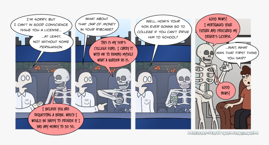 Yes, Skeleton Dad Has Always Had That Jar Of Money - Cartoon, HD Png Download