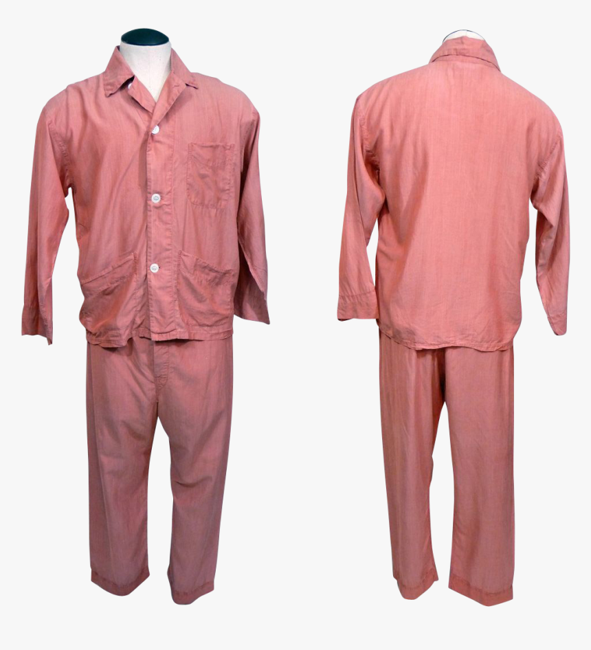 Mens Vintage 50s Silk Pajamas - Silk 1950s Pajamas Mens, HD Png Download
