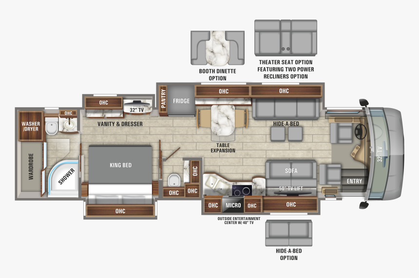 2020 Entegra Aspire Floor Plans, HD Png Download