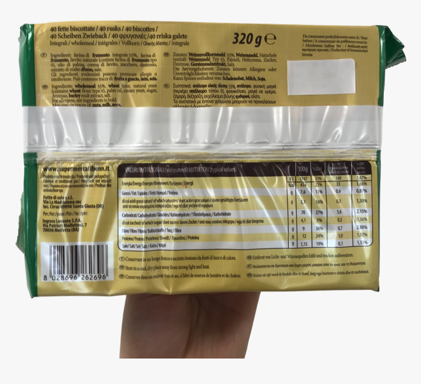 Benn Fette Biscottate Gr 320 Integrali Whole Wheat - Packaging And Labeling, HD Png Download