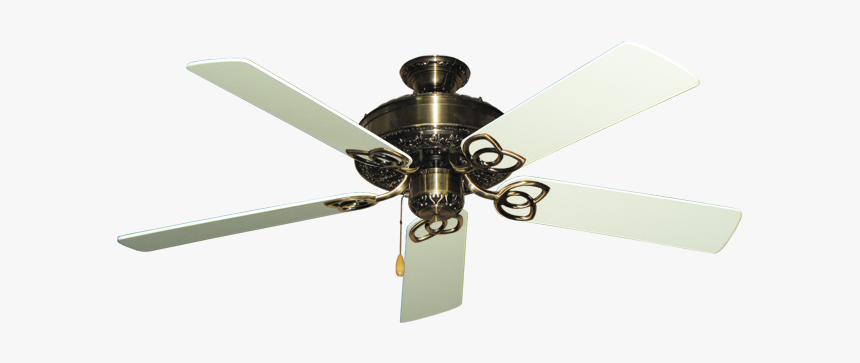 Picture Of Renaissance Antique Brass With - White Blade Ceiling Fan, HD Png Download