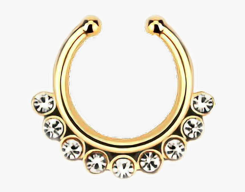 #piercing #nariz - Piercing Septo Banhado A Ouro, HD Png Download