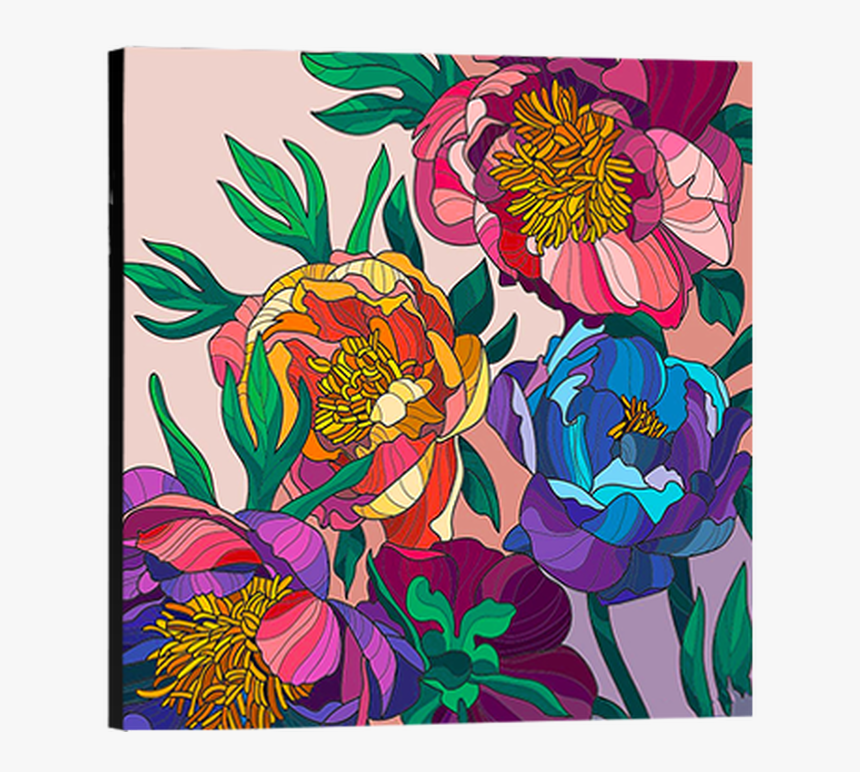 Floral Lines Canvas Art - Art, HD Png Download
