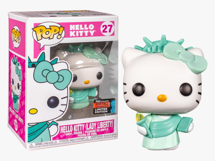 Lady Liberty Nycc19 Pop Vinyl Figure - Hello Kitty Lady Liberty Funko, HD Png Download