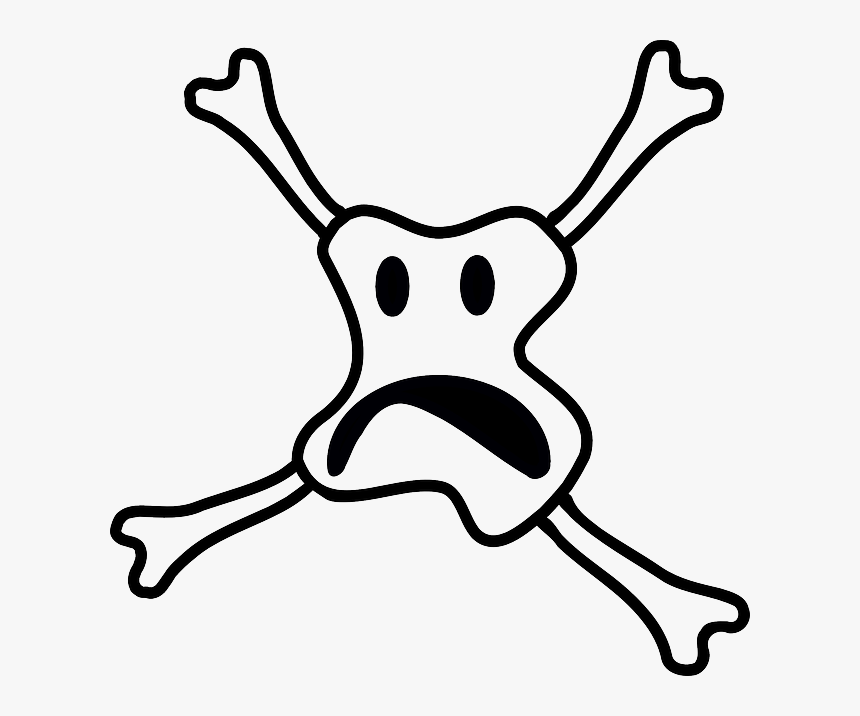 Crossbones, Smiley, Skull, Funny, Death, Danger - Funny Skull And Crossbones, HD Png Download