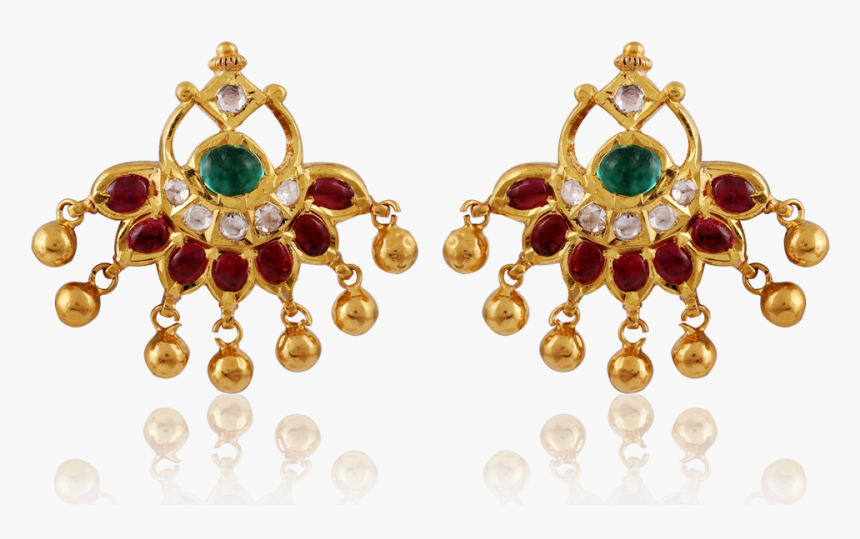 Graceful Ruby Emerald Earrings - Earrings, HD Png Download