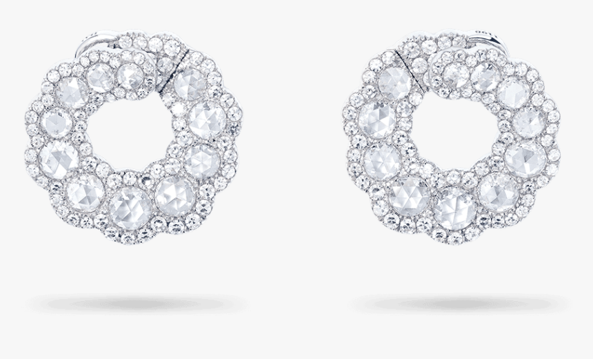 Rose Cut Mini Curved Hoop Earrings - Earrings, HD Png Download