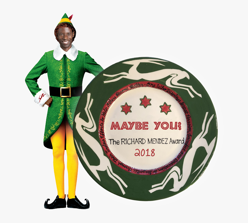 Gilbert Elf With Plate - Buddy The Elf Costume, HD Png Download