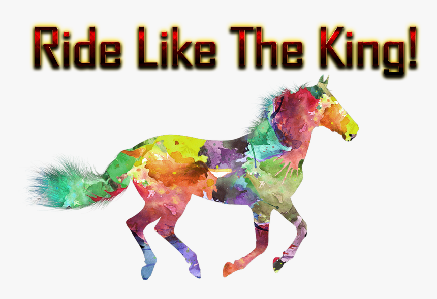 Ride Like The King Png Free Background - Illustration Horses Free, Transparent Png