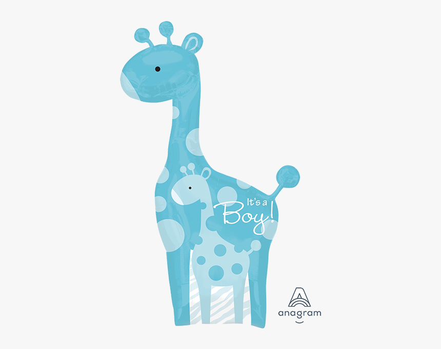 Baby Shower Blue Giraffe, HD Png Download