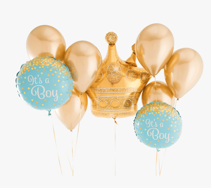 It S A Boy Golden Crown Bunch - Its A Boy Balloons Crown, HD Png Download