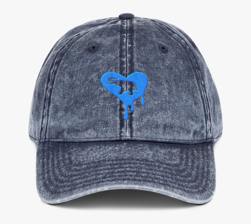 Dripping Heart Dad Hat Angry Elephant Blue - Hat, HD Png Download