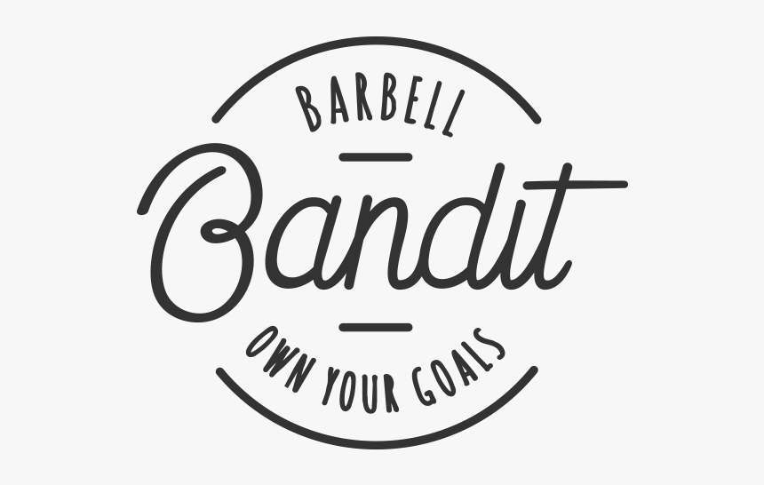 Barbell Bandit Logo Barbell Handwriting Vintage Badge - Calligraphy, HD Png Download