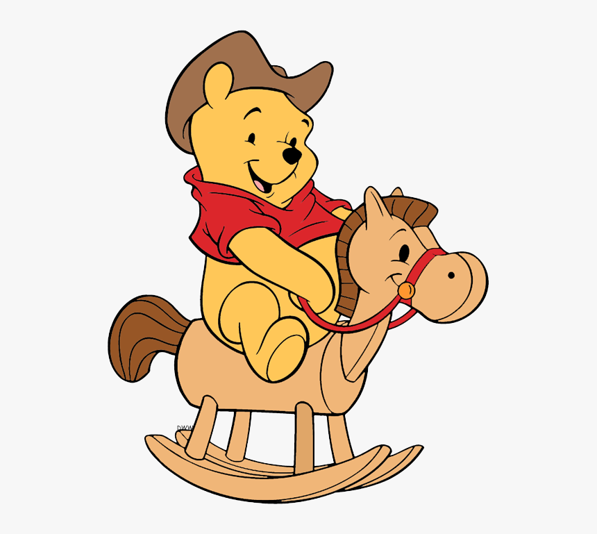 Winnie The Pooh Riding A Horse, HD Png Download