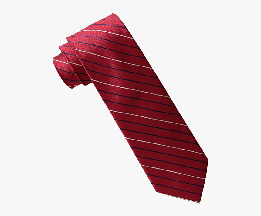 Red Tie With Black/blue/white Stripes By Tommy Hilfiger - Formal Wear, HD Png Download