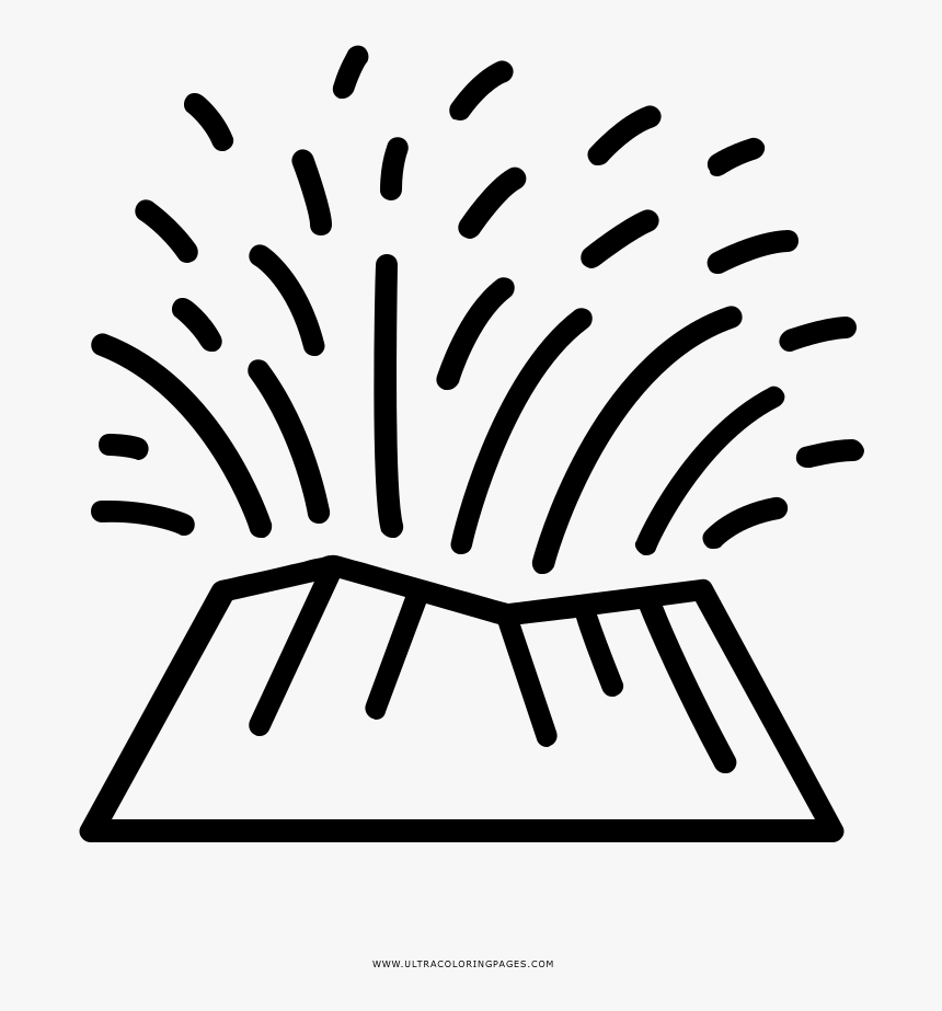 Volcanic Eruption Coloring Page, HD Png Download