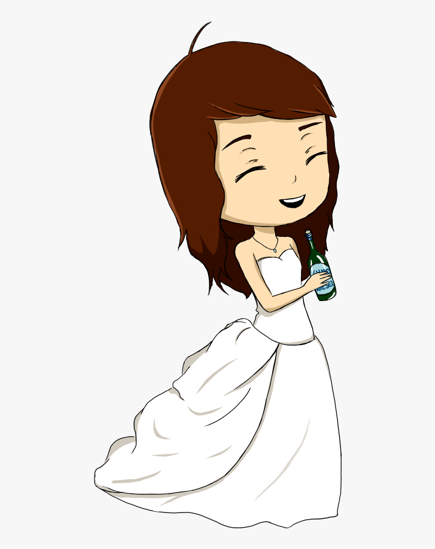 Wine Label Bride Clipart , Png Download - Cartoon, Transparent Png