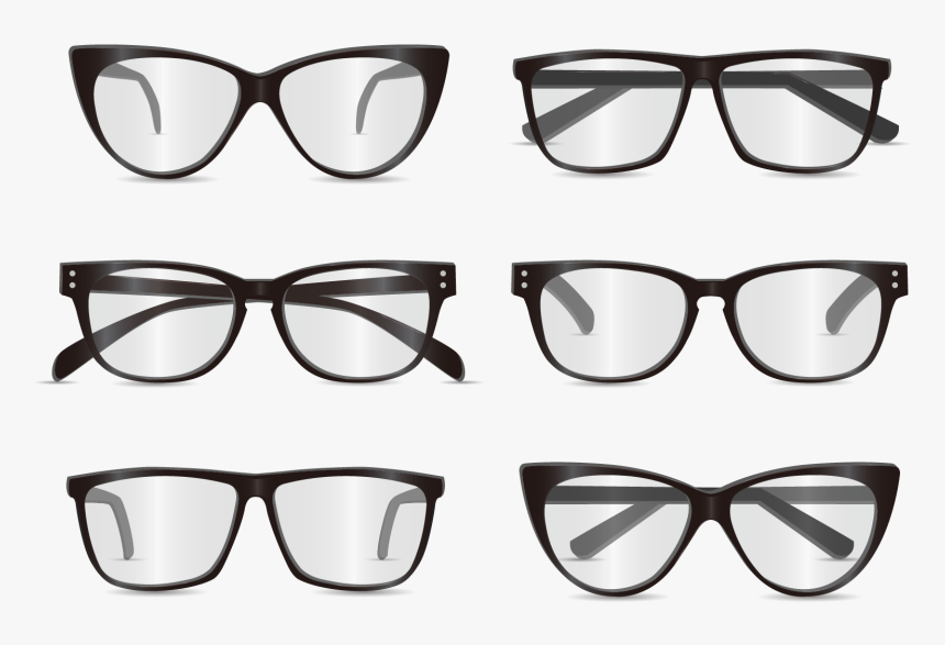 Vector Getting Painted Frame Collection Stock - Beyaz Cam Siyah Cerceveli Gözlük, HD Png Download