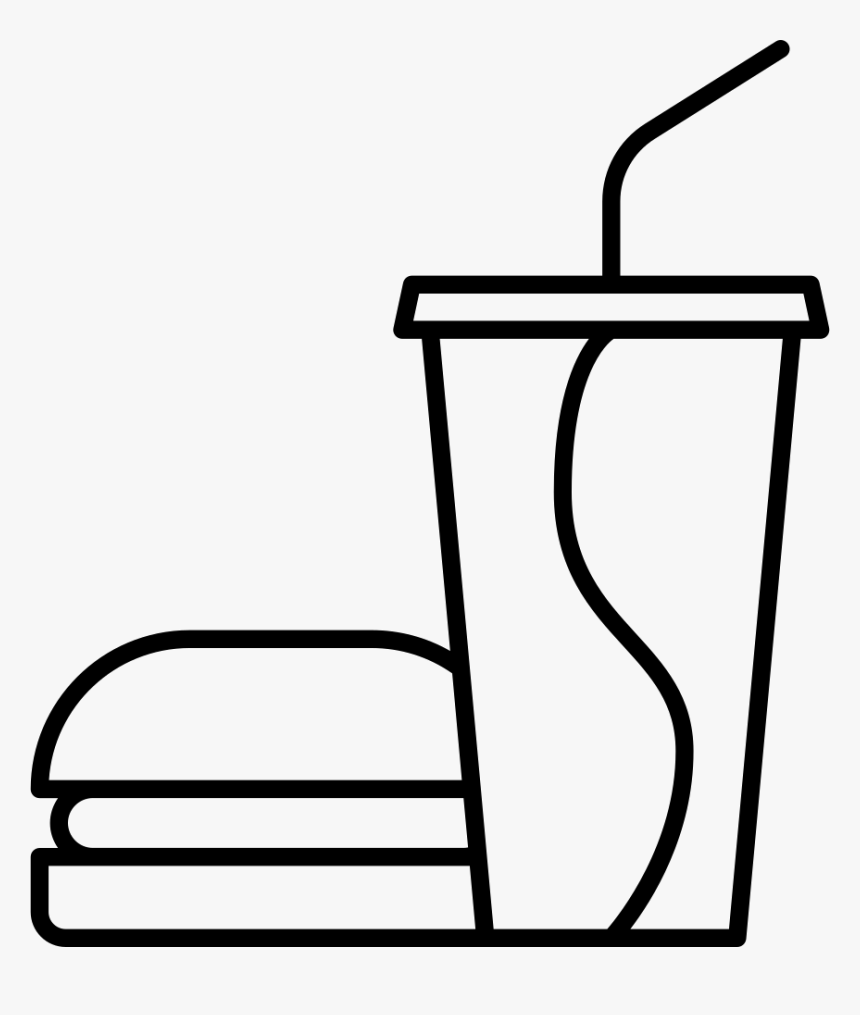 Hamburger And Drink Comments - Icono De Hamburguesa Blanco Png, Transparent Png
