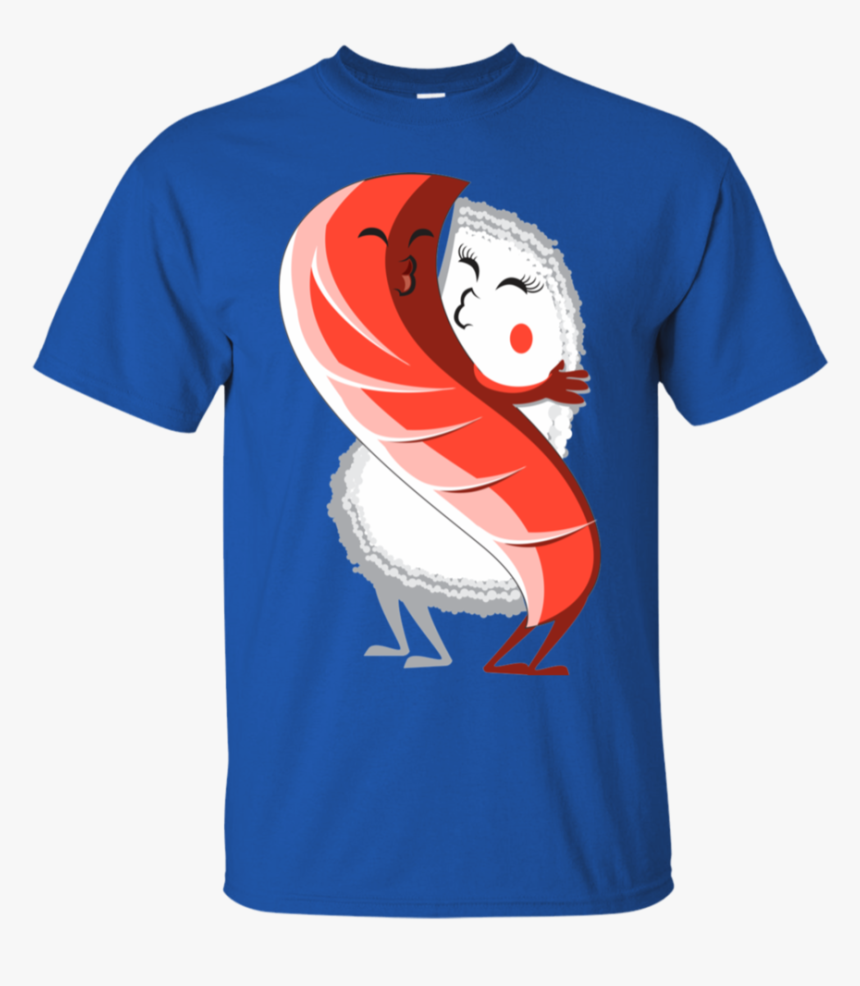 Sushi Hug Cute Kawaii Illustrative Graphic 100% Cotton - Oggy And The Cockroaches T Shirt, HD Png Download