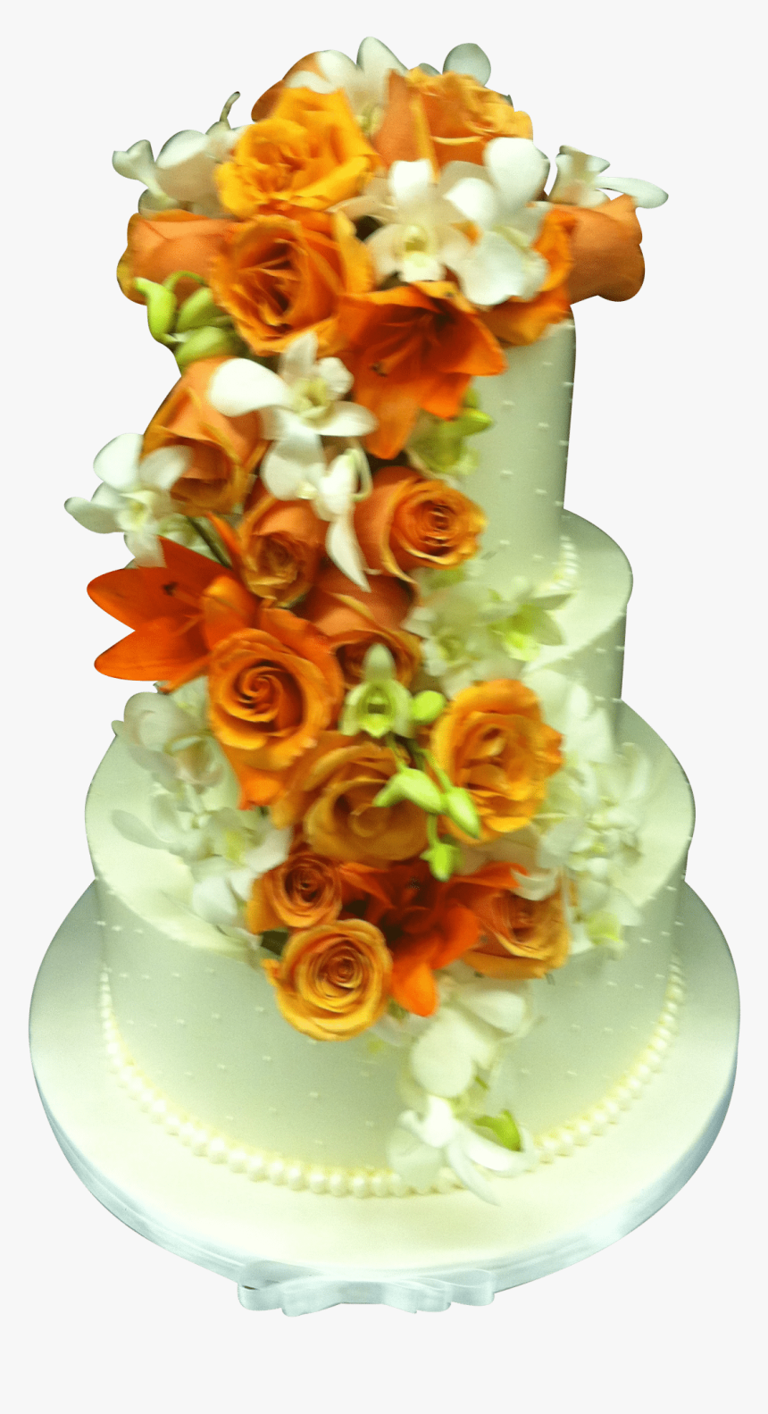 Flower Drape Wedding Cake - Cake Decorating, HD Png Download