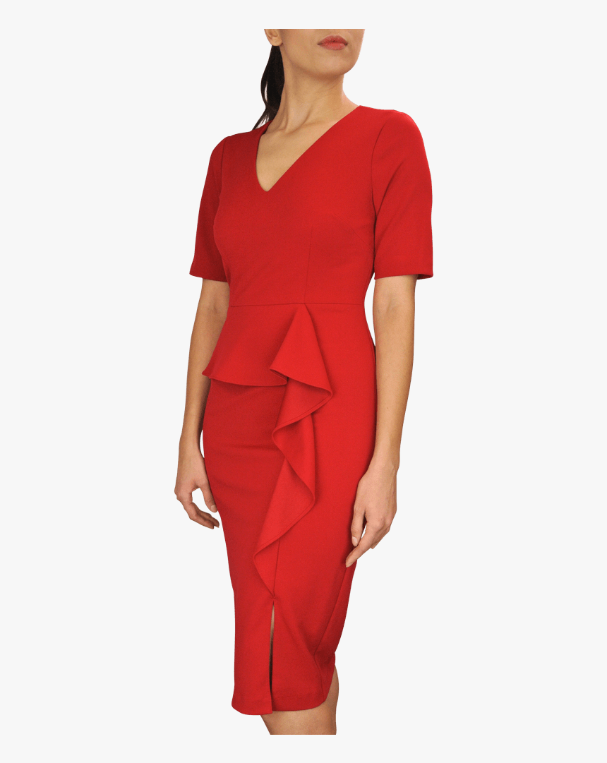 Cardinal Drape Knit Dress - Fashion Model, HD Png Download