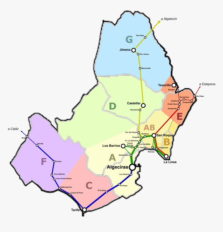 Trayectos Ctmcg - Consorcio Transporte Campo Gibraltar, HD Png Download
