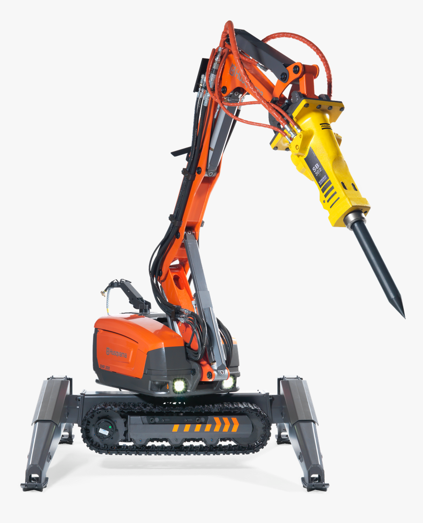 Remote Demolition Robot Husqvarna Dxr Equipped With - Husqvarna Dxr 300, HD Png Download