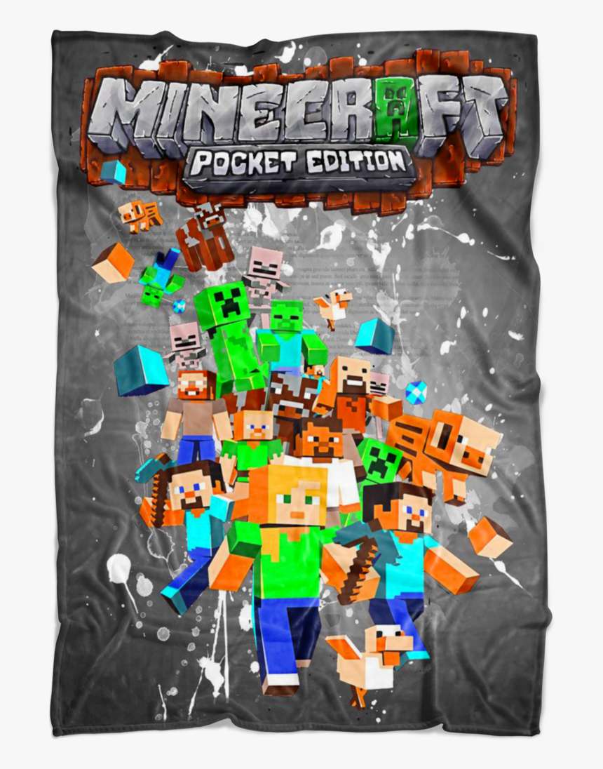Minecraft Fleece Blanket Color Splash Grey Blanket - Lego, HD Png Download