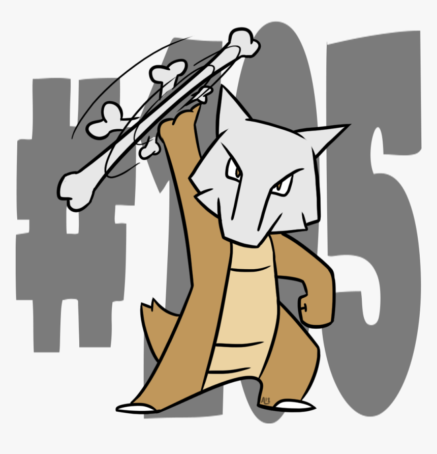 105 Marowak - Cartoon, HD Png Download