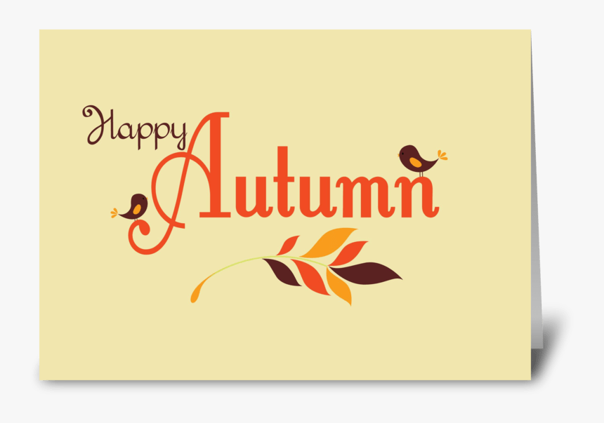 Happy Autumn Greeting Card - Greeting Card, HD Png Download