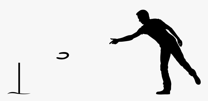 Throwing Horseshoe Silhouette , Png Download - Horseshoe Throwing, Transparent Png