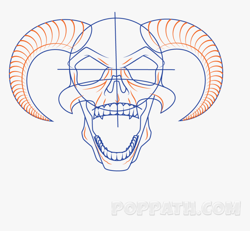 Demon Skull Png, Transparent Png