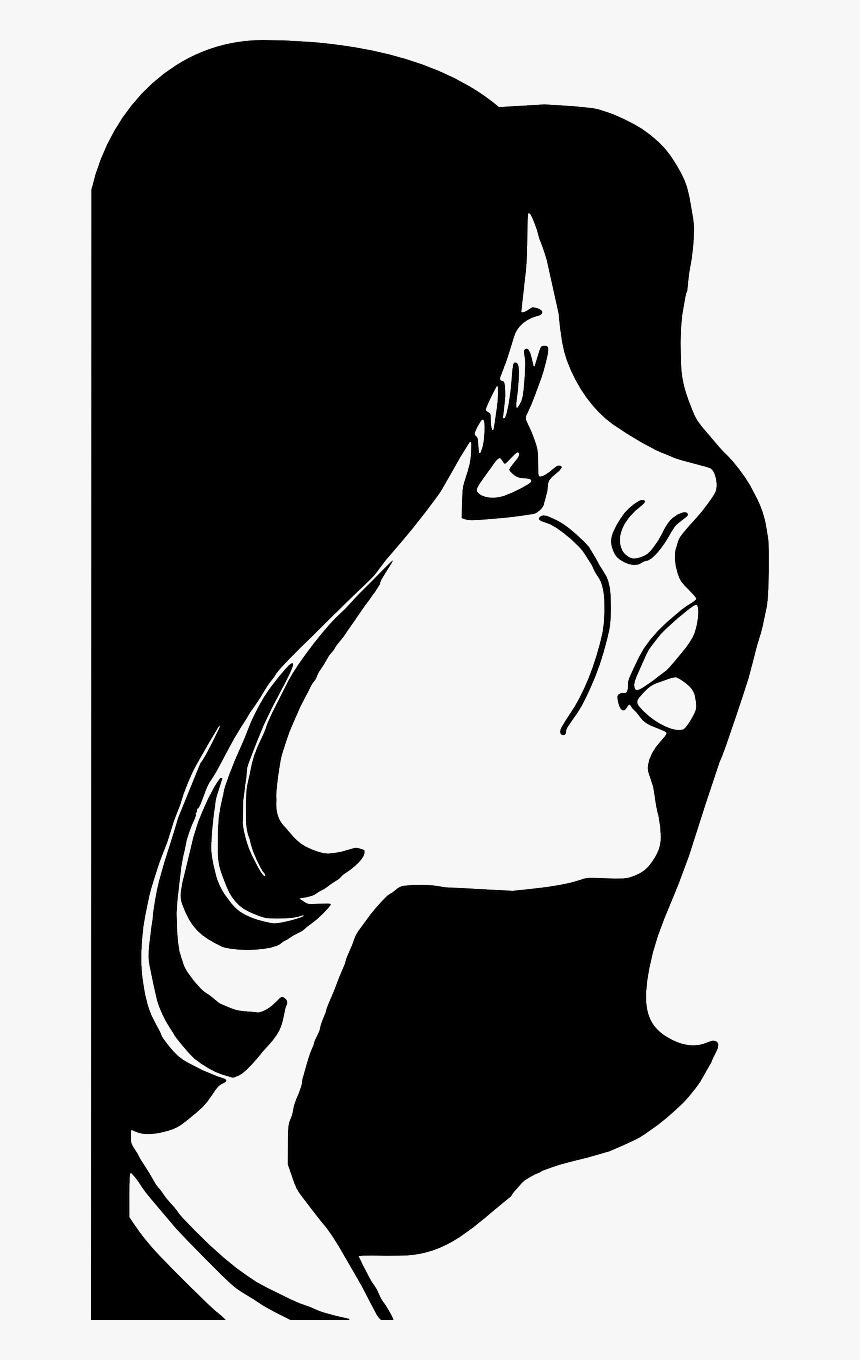 Woman With Black Hair - Clip Art, HD Png Download