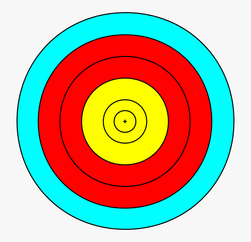 Symmetry,area,symbol - Five Zone Archery Target, HD Png Download