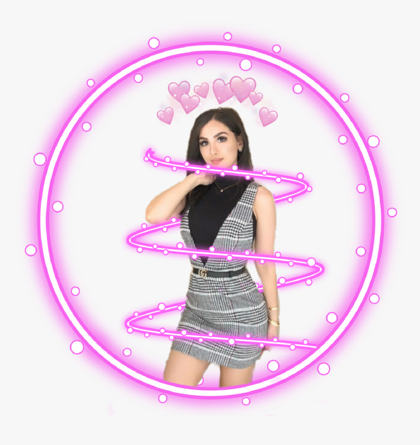 #sssniperwolf #pretty #youtuber #swirl #hearts - Neon Red Circle Png, Transparent Png
