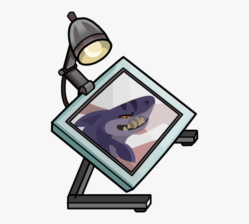 Vector Black And White Library Image Skate Classroom - Megalodon Club Penguin, HD Png Download