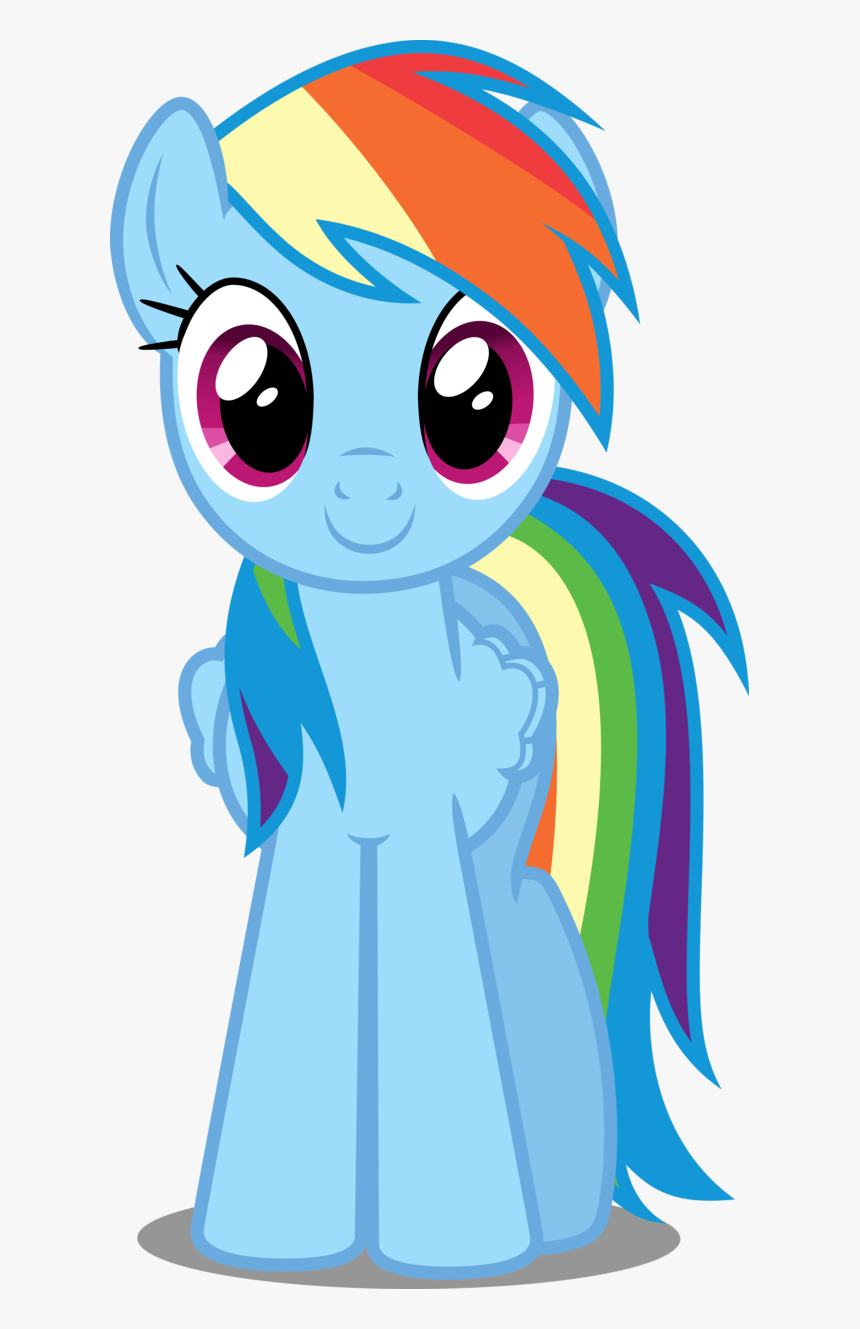 Rainbow Dash - My Little Pony Rainbow Dash Front, HD Png Download