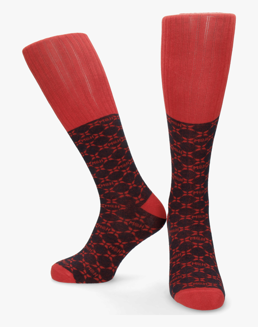 Socks Jamie 1 Knee High Socks Navy Red - Sock, HD Png Download