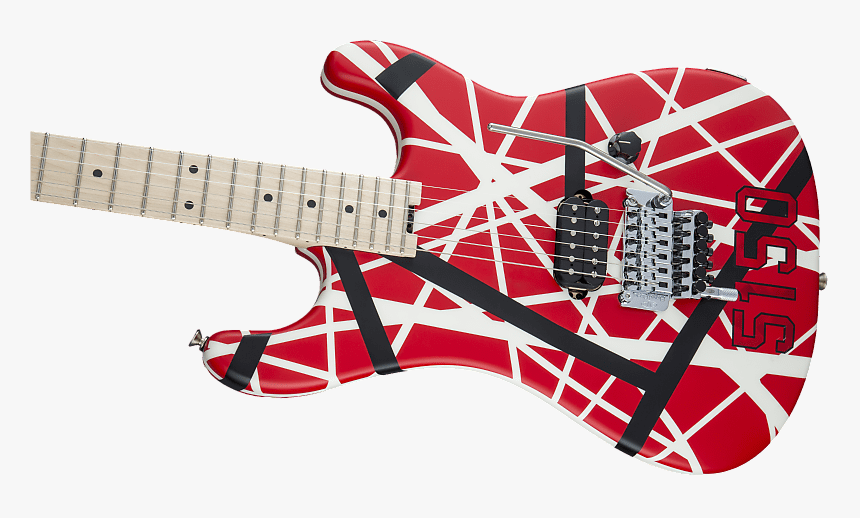 Evh Striped Series 5150® Maple Fingerboard Red Black - Black White And Red Striped Guitar, HD Png Download