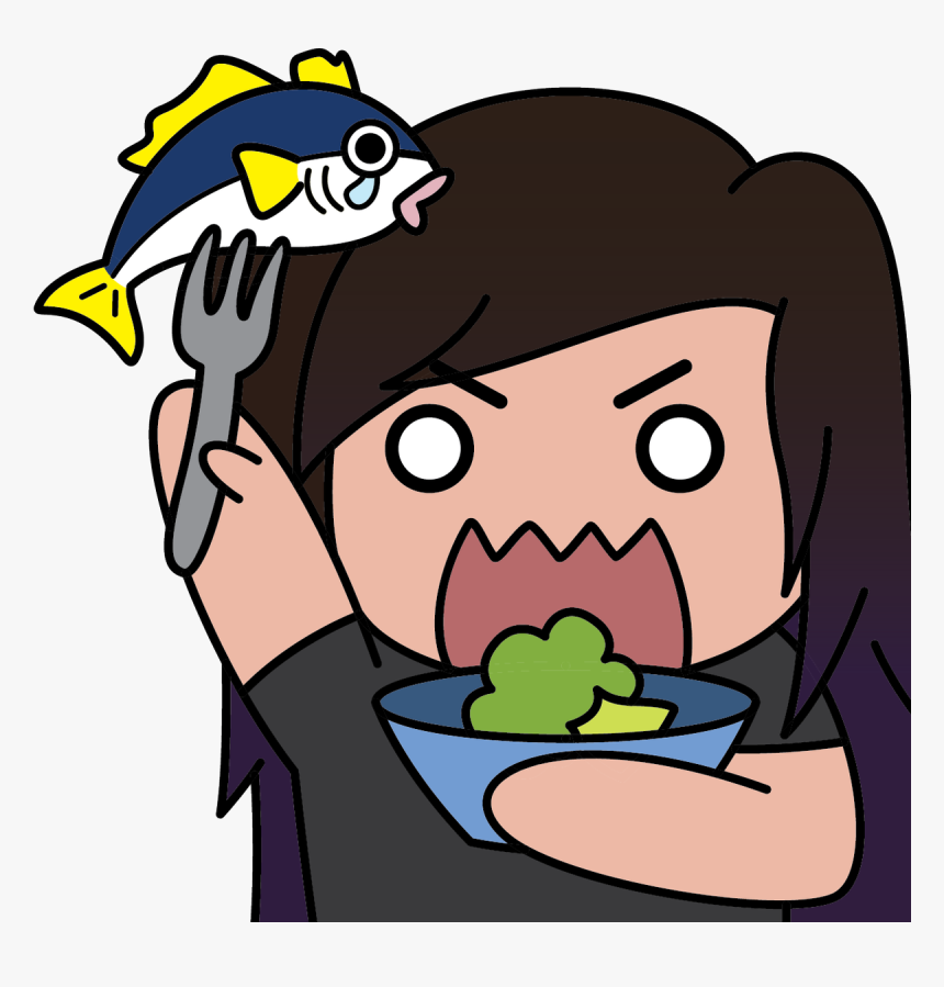 Finally Got A Chance To Work On My New Emote Yumm Eat - Cartoon, HD Png Download